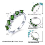 Silver 1.10 ct Chrome Diopside Ring