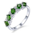 Silver 1.10 ct Chrome Diopside Ring