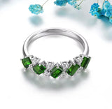 Silver 1.10 ct Chrome Diopside Ring