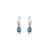 Silver 1.14 ct London Blue Topaz Earrings