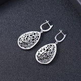 Silver 11.96 ct Chrome Diopside Earrings