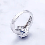 Silver 1.29 ct Ring Sapphire