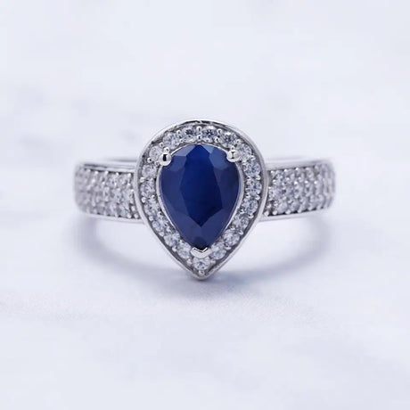 Silver 1.29 ct Ring Sapphire