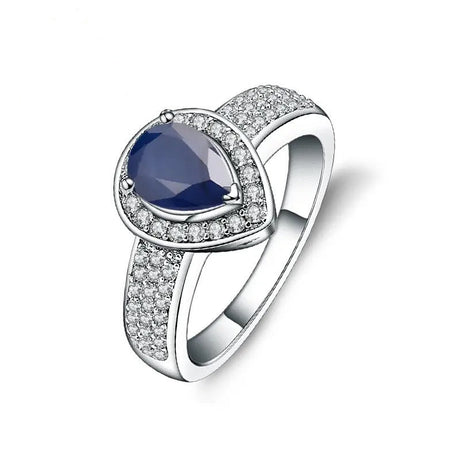 Silver 1.29 ct Ring Sapphire