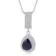 Silver 1.29 ct Sapphire Pendant