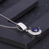 Silver 1.29 ct Sapphire Pendant