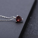 Silver 1.47 ct Garnet Pendant