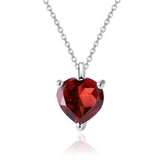 Silver 1.47 ct Garnet Pendant