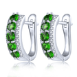 Silver 1.50 ct Chrome Diopside Earrings