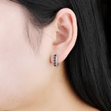 Silver 1.50 ct Garnet Earrings