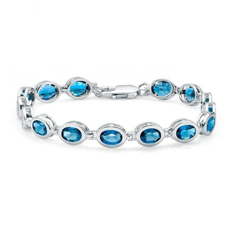 Silver 15.00 ct Topaz Bracelet