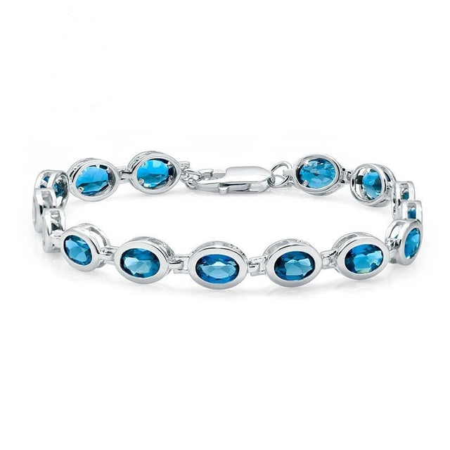 Silver 15.00 ct Topaz Bracelet