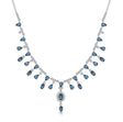 Silver 15.20 ct London Blue Topaz Necklace