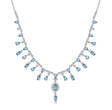 Silver 15.20 ct Swiss Blue Topaz Necklace