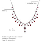 Silver 15.20 Garnet Necklace