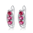Silver 1.57 ct Rhodolite Garnet Earrings