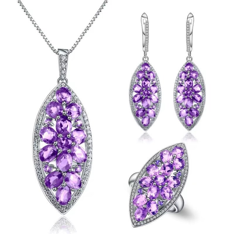 Silver 15.90 ct Amethyst Set