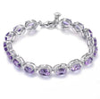 Silver 16.00 ct Amethyst Bracelet