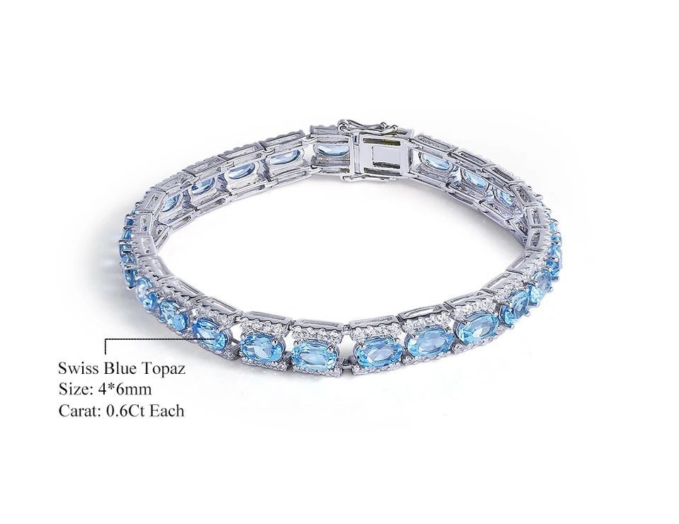 Silver 16.80 ct Topaz Bracelet
