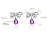 Silver 1.73 ct Amethyst Earrings