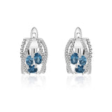 Silver 1.78 ct London Blue Topaz Earrings