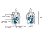Silver 1.78 ct London Blue Topaz Earrings