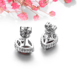 Silver 1.80 ct Garnet Earrings