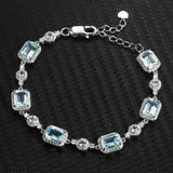 Silver 19.01 ct Topaz Bracelet
