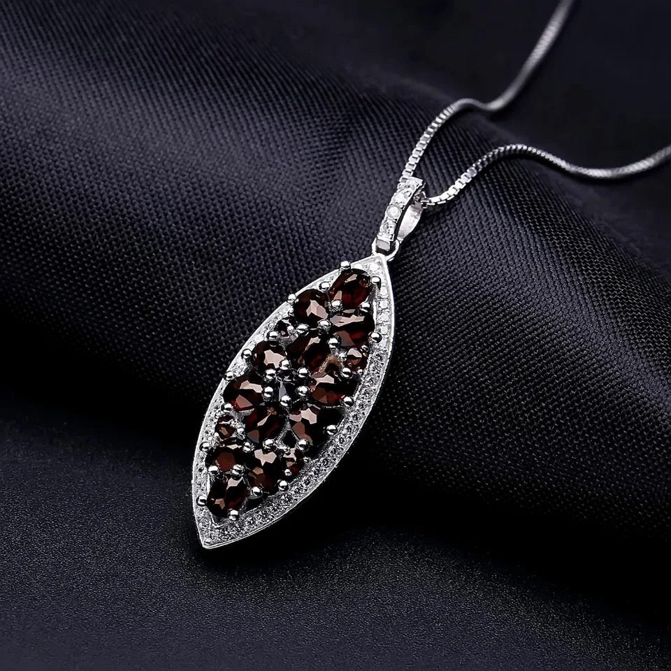 Silver 1.93 ct Garnet Pendant