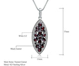 Silver 1.93 ct Garnet Pendant