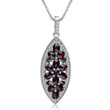 Silver 1.93 ct Garnet Pendant