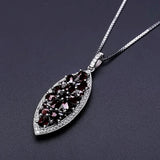 Silver 1.93 ct Garnet Pendant