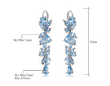 Silver 19.66 ct Topaz Earrings