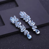 Silver 19.66 ct Topaz Earrings