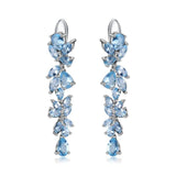 Silver 19.66 ct Topaz Earrings