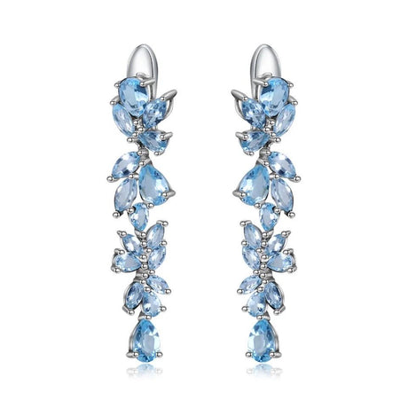 Silver 19.66 ct Topaz Earrings