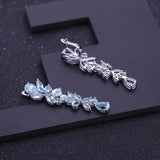 Silver 19.66 ct Topaz Earrings