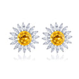 Silver 2.00 ct Citrine Earrings