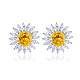 Silver 2.00 ct Citrine Earrings