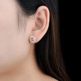 Silver 2.00 ct Citrine Earrings