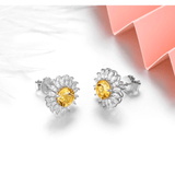 Silver 2.00 ct Citrine Earrings
