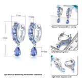 Silver 2.00 ct Tanzanite Earrings