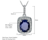 Silver 2.02 ct Sapphire Pendant