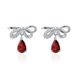 Silver 2.10 ct Garnet Earrings