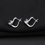 Silver 2.10 ct Sky Blue Topaz Earrings