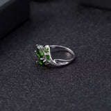 Silver 2.15 ct Chrome Diopside Ring