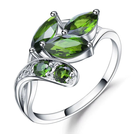 Silver 2.15 ct Chrome Diopside Ring