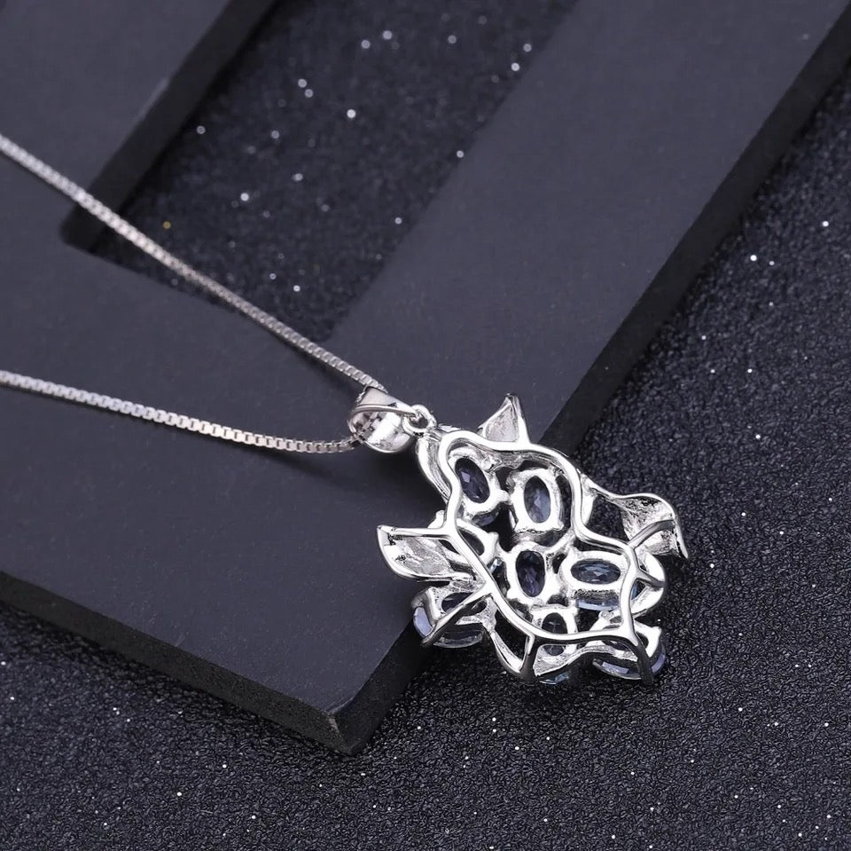 Silver 2.40 ct Topaz / Mystic Quartz Pendant