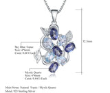 Silver 2.40 ct Topaz / Mystic Quartz Pendant