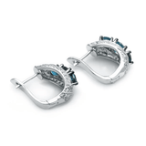 Silver 2.50 ct London Blue Topaz Earrings